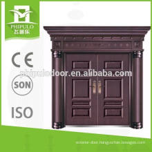 High quality double leaf villa copper door with luxury design